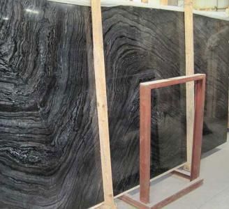Asian Cheap Price and High Quality Black Serpeggiante Marble Slabs Supplier