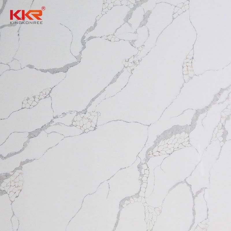 3200*1600mm Calacatta White Artificial Engineered Quartz Stone Slabs Price Factory Manufacturer