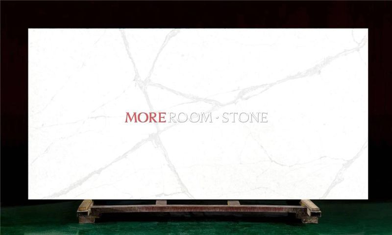 Artificial Quartz Calacatta Surface That Looks Like Marble Kitchen Top