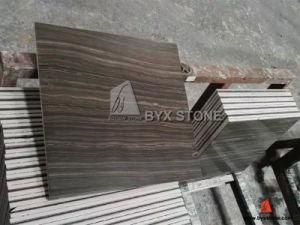 Coffee Wood Marble Composite Tiles Backed with Porcelain for Wall