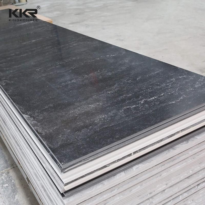 Solid Surface Black Marble Pattern Sheet Corian Solid Surface Wall Panels