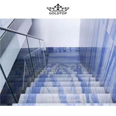 Home Decoration Natural Stone Polished/ Honed Surface Bathroom/Kitchen /Living Room Countertop Azul Blue Marble for Home