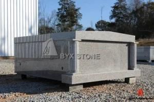 Grey Granite Mausoleum/Cemetery Mausoleum with Roman Column