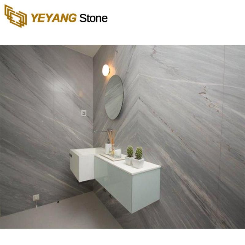 Grey Marble Tile/Slab Luxury Wood/Blue/Black Marble Wall/Background Design Floor Tile