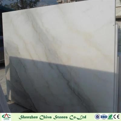 Natural Stone China White Marble Slabs with Beige Veins