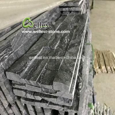 High End Black Marble Culture Stone Ledge Stone for Feature Walls