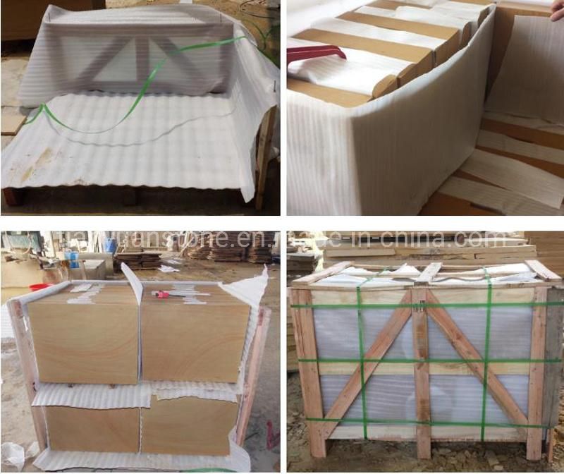 Honed Chinese Beige Sandstone Pillars for Construction Building House Hotel