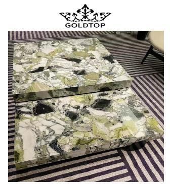 Hot Sales Romantic Cold Emerald Natural Marble for Kitchen Top Decoration