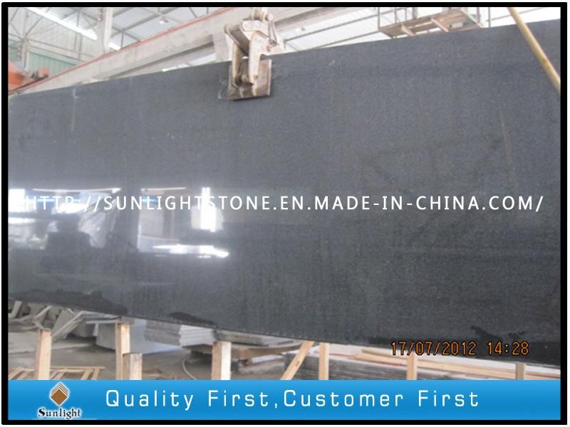 Padang Dark Sesame Black G654 Granite Flooring Tiles, Exterior Tiles