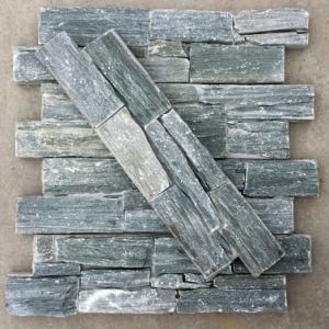 Green Slate Stacked Stone with Cement on Back