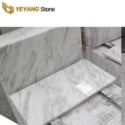 Polished White Marble Flooring Tiles Grey Vein for Interiorsfloor/Wall Slabs/Tiles/Stairs/Mosaic/Vanity/Bathroomtop