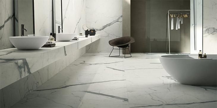 Grade a Natural Stone Slab Italian White Calcutta Marble for Home Decor