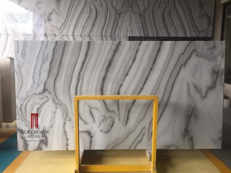 Natural Marble Slab Black Veins Marble Quarter Match Pattern for Background Wall Decor