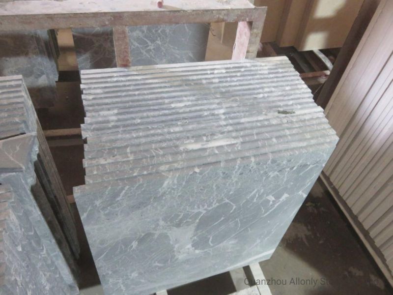 Acid Wash Surface Tinos Green Marble Flooring Tile for Hotel Decoration