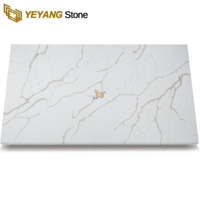 Carrara Polished White Artificial Quartz for Background Wall