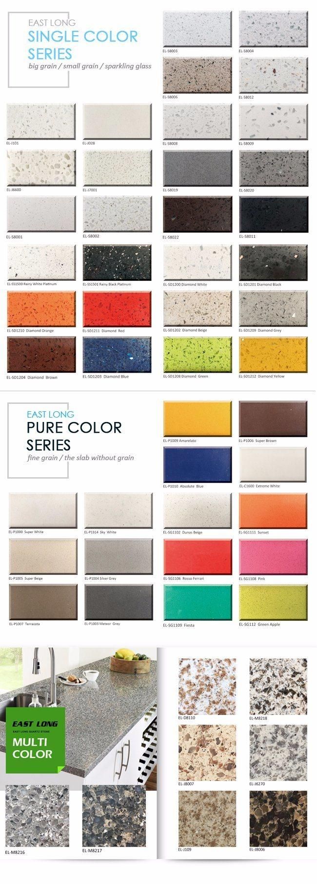 Quartz Stone Slabs as Artificial Granite Color for Countertops with Building Material/Solid Surface