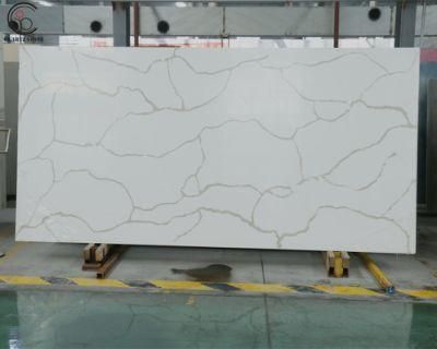 Calacatta Artificial Quartz Stone Used for Countertop