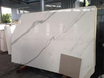 Italian White Marble Floor Wall Tile Kitchen Island/Top Countertop Slabs