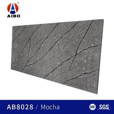 Anti Microbial Polished Classic 12 mm Calacatta Quartz Stone Home Decoration Materials
