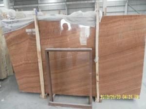 Brown Wood Grain Marble Slab for Countertops and Building Materials