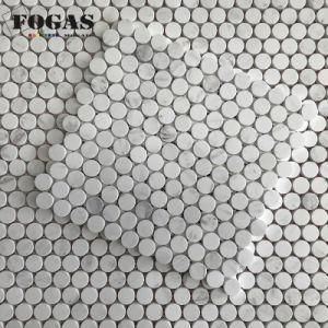 New Volokas White Penny Round Marble Mosaic Tile