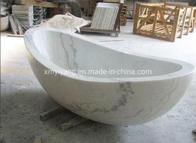Factory Supply Natural Stone White Marble Bathtub for Hotel/Home/Villa/Bathroom Decoration