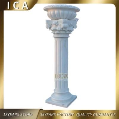 Classical Design White Wedding Pillar Round Column