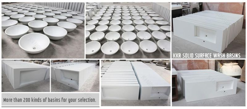 Artificial Stone Countertops Vanity Tops Solid Surface Cabinet Wash Basin