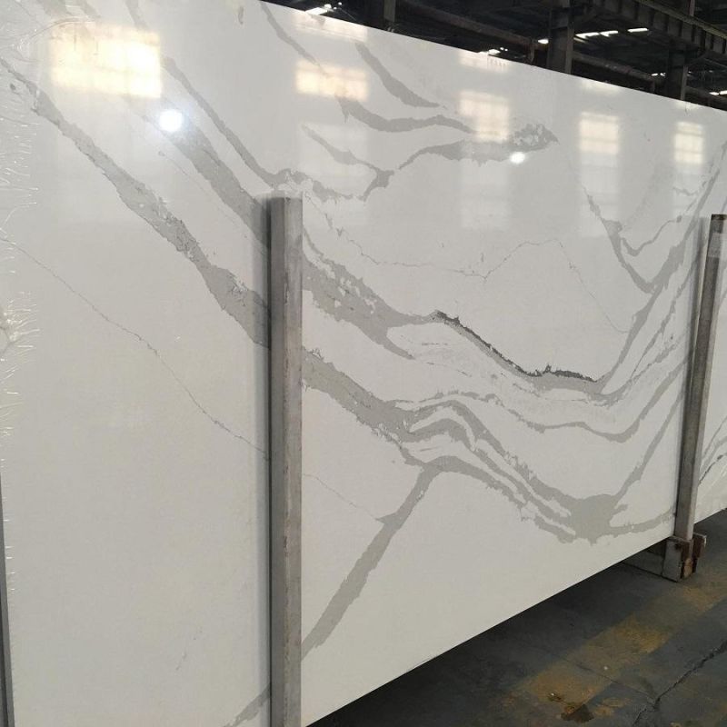 Calacatta Statuario Quartz for Furniture Tops/Interior Cladding/Kitchen Countertop/Shower & Tub Surrounds