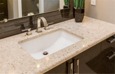 White Rice Quartz Stone Countertop