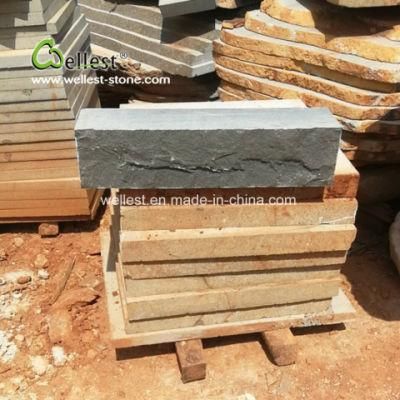 Natural Stone Black Basalt Retaining Wall Blocks with Finish Split
