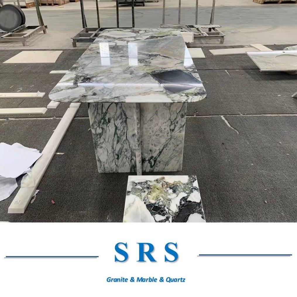 Natural Green White Luxury Marble Stone for Table/Floor/Wall/Countertop