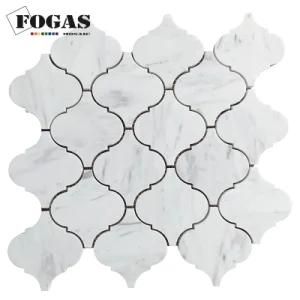 Venus White Marble Lantern Stone Arabesque Marble Mosaic