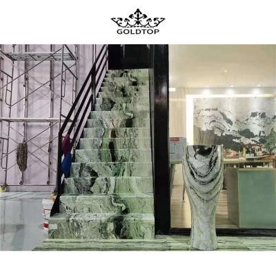 Natural Stone Polished/Honed/Antique Jade Green Marble Slabs for Interiors/ Indoor/ Floor/Wall Decoration/Background