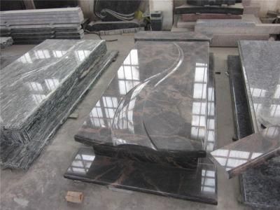 Monuments European Tombstone Multicolor Red Granite Poland Tombstone for Cemetery