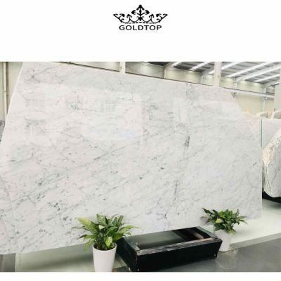 20mm Thickness Natural Stone Marble Slabs Carrara White Marble Slab Hotel Bathroom Countertops