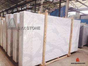 Calacatta White Engineered Artificial Marble Quartz Stone for Countertop