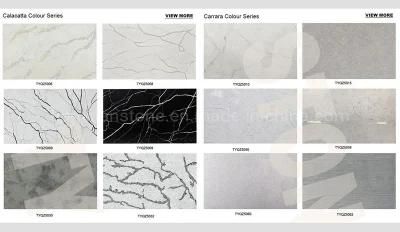 Costumized Slab White/Beige/Brown/Black/Gray/Red/Blue Artificial Calacatta Quartz for Countertop/Bathroom/Vanity Top/Wall Panel/Table