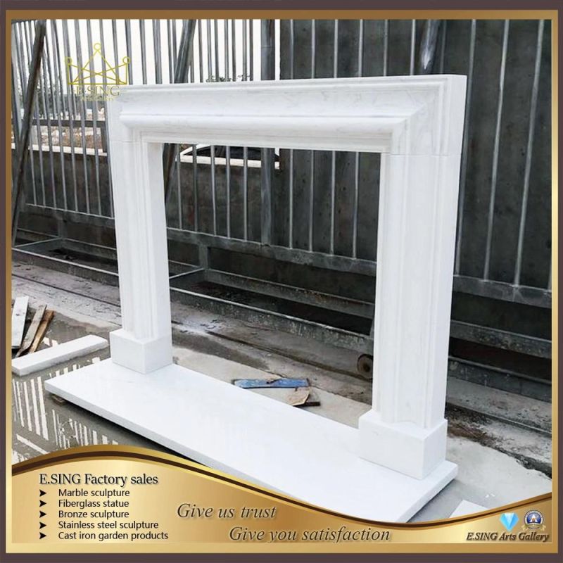 Indoor Modern Decorative Simple Natural Marble Stone Fireplace