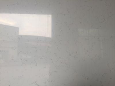 White Color Cararra Polished Surfaces Engineered Quartz Stone Slab with NSF SGS Certification