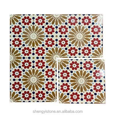 600X600mm Factory Directly Sales Customize Water-Jet Rubik&prime;s Cube Medallion Tiles for Floor and Wall Marble Water-Jet Tiles