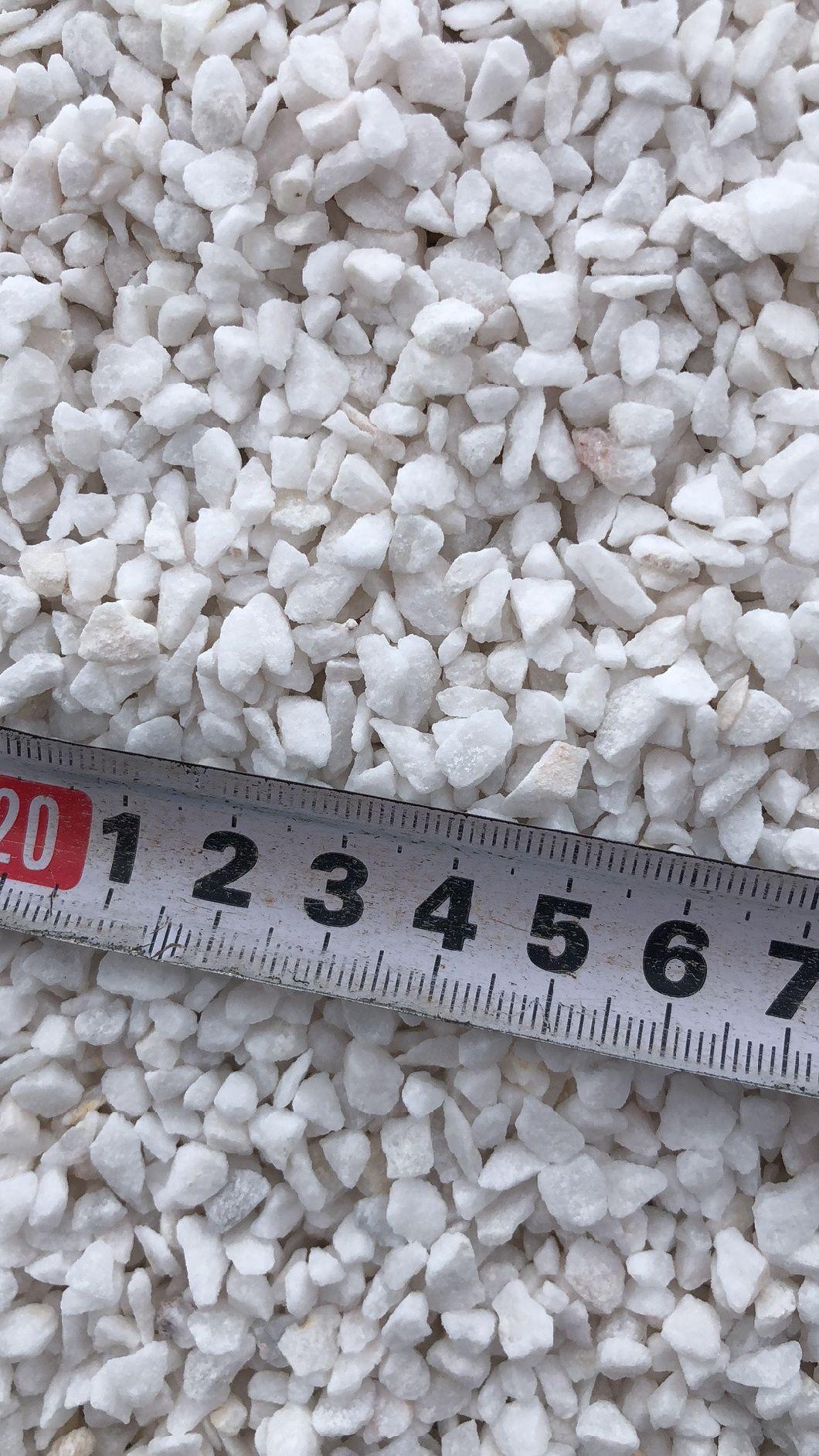 Tumbled Marble Chips Snow White Pebble Stone
