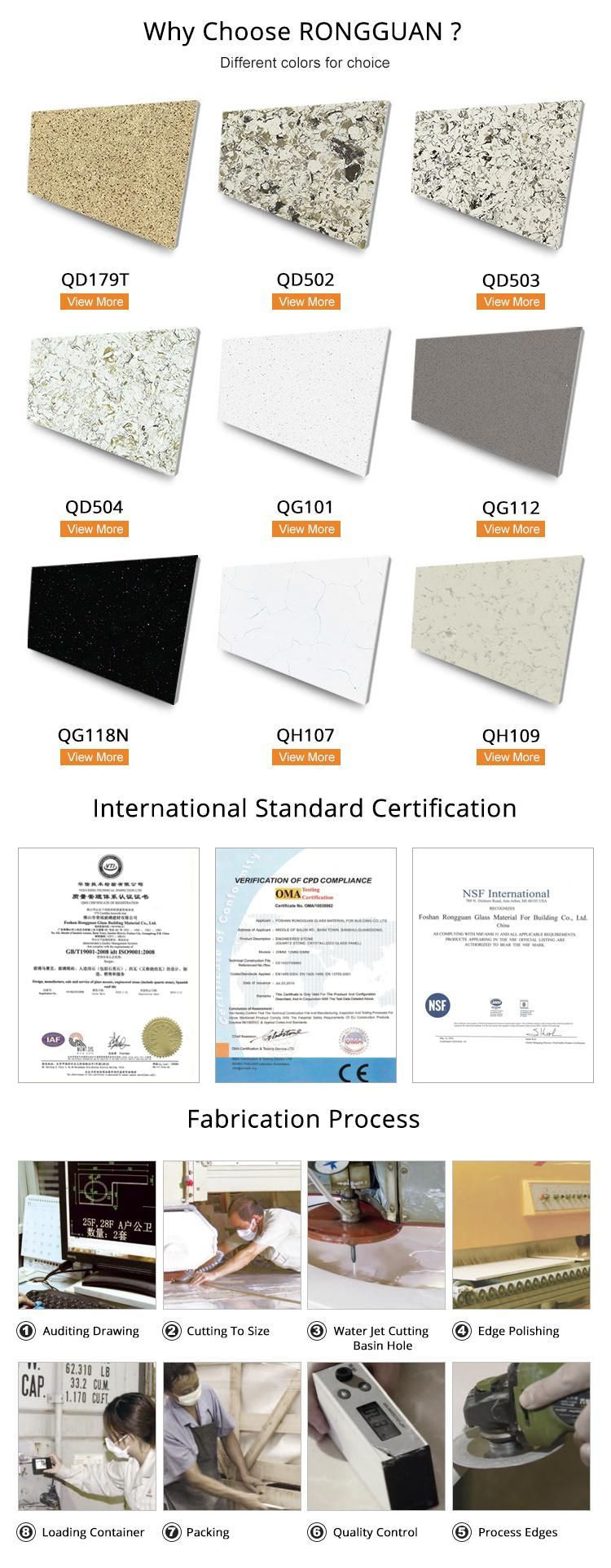 Hotel Project Artificial Quartz Marble Slab Tiles Kitchen Countertop Crystal White Benchtop Counter Top Faux Stone Table Tops