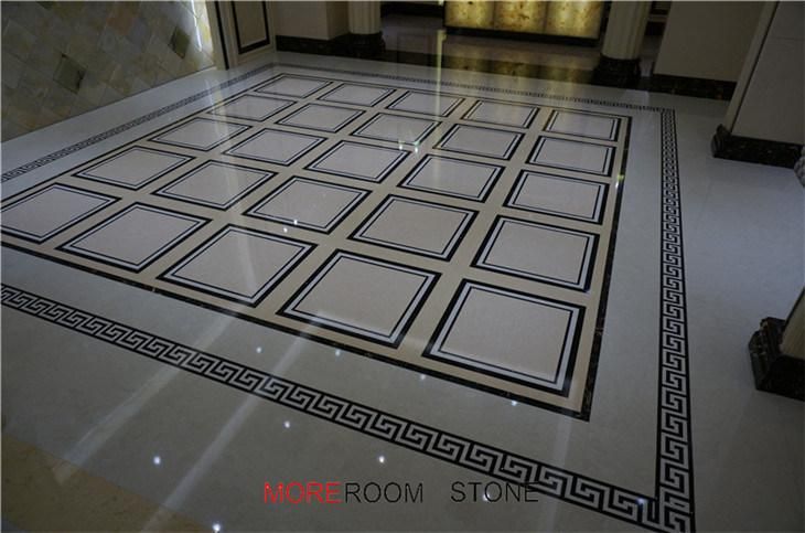 Water-Jet and Stone Madallion, Marble Pattern Floor Tiles