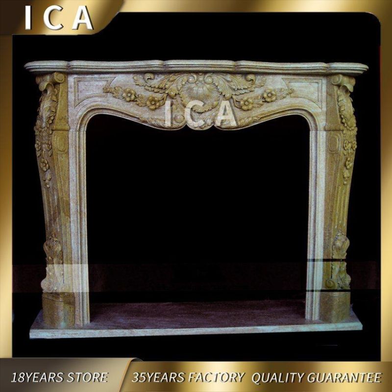 Natural Stone Marble Fireplace Classical Design Villa Decoration Fireplace