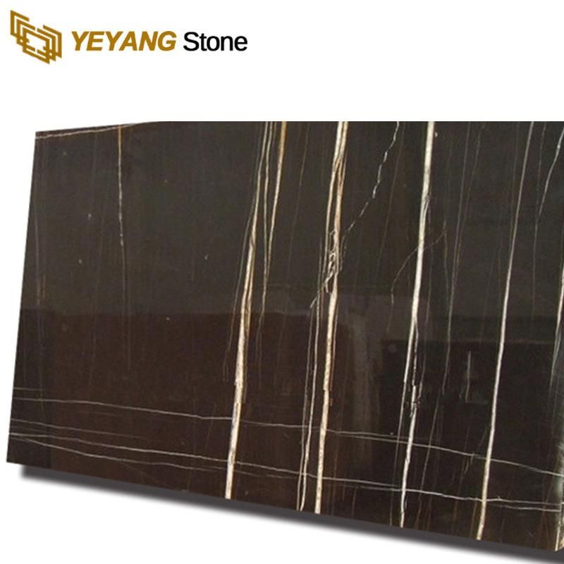Gold Veins Rose Black Marble for Wall and Countertops