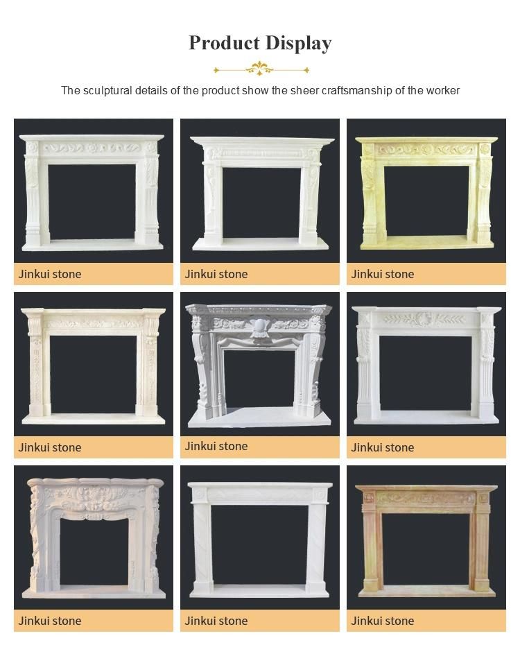 Marble Fireplace Surround French Style for Indoo