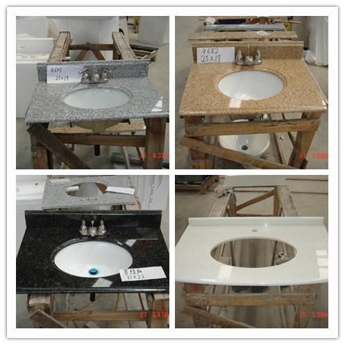 Classic Design Natural Carrara White Marble Countertop with Basin Chinese Supplier