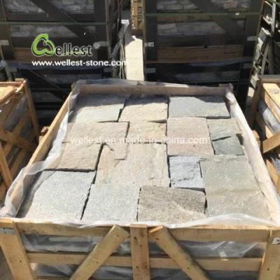 Pink Quartzite Loose Stone Wall Panel, Flag Stone for Decorative Wall