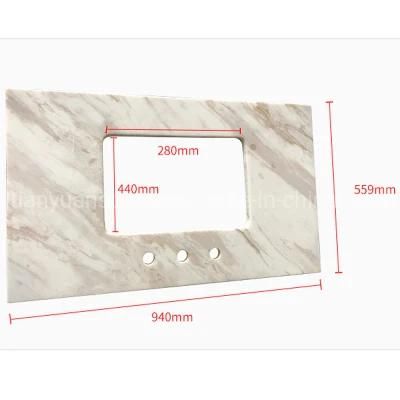 High Polished Greece Volakas White Marble Vanity Top